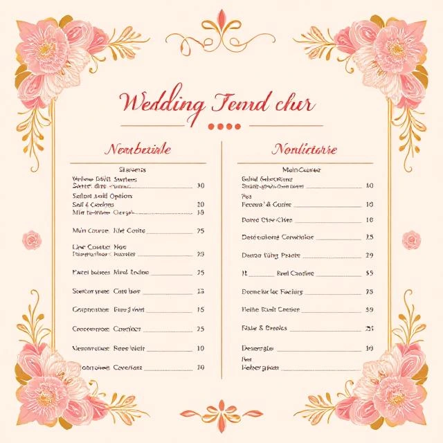 wedding food menu