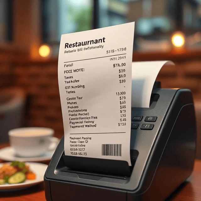 Food Bill Format